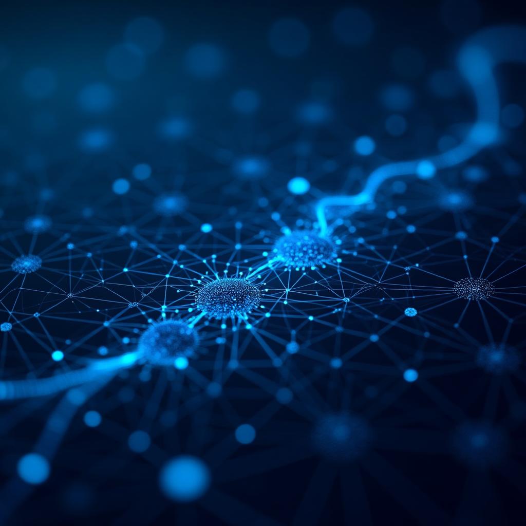 A restrained adaptive network representing governed learning across connected operational signals